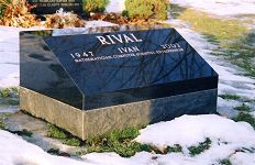Ivan Rival monument at Beechwood Cemetery